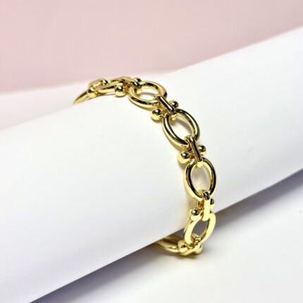 PULSERA DORADA AROS